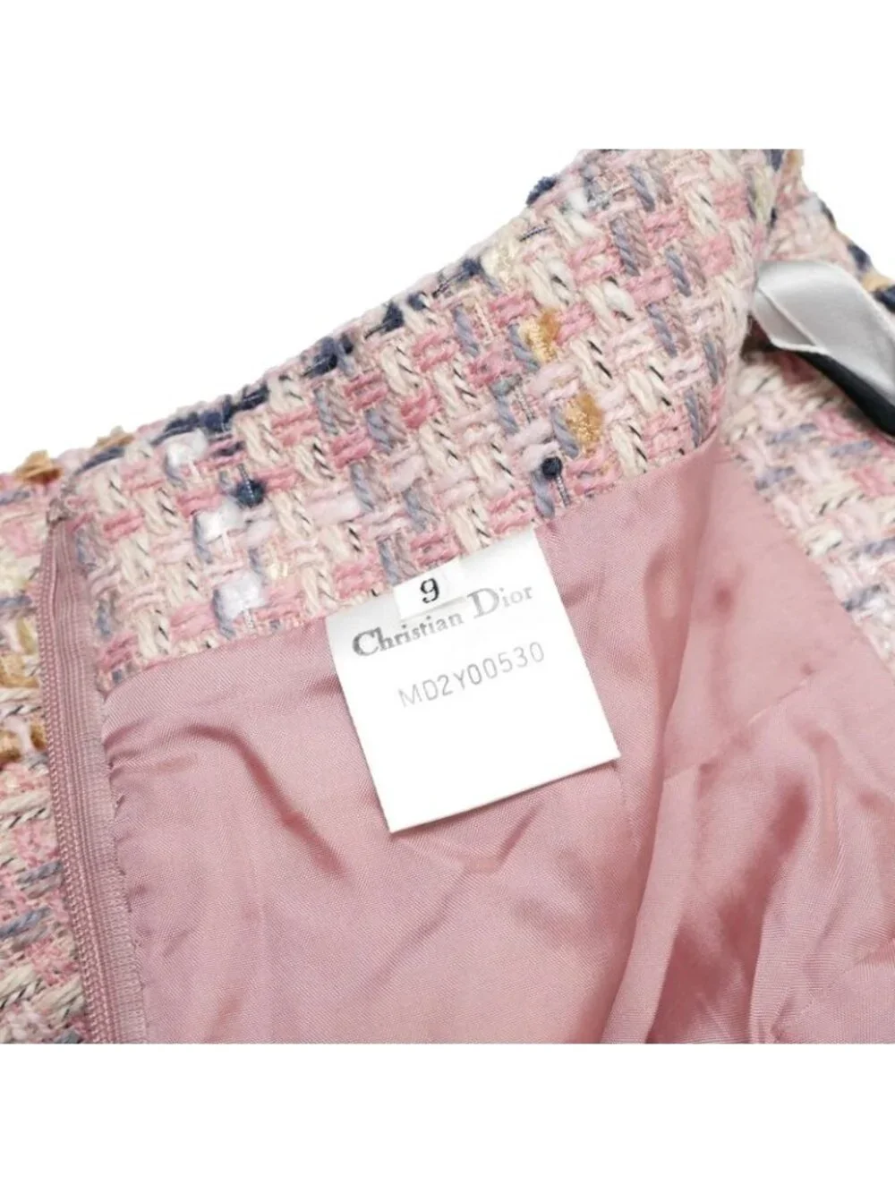 Dior Vintage Skirt 9 Tweed Long Jacket Tight